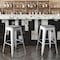 Flash Furniture 30" White Metal Stool-Gray Poly Seat CH-31320-30-WH-PL2G-GG - alternate 10